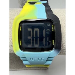Neff Steve New Battery Mens Digital Watch 43MM 8" Silicone Band